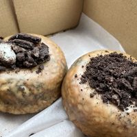 Vegan Oreo Coffee Donut  at Deviant Donuts in Mystic