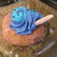 Vegan unicorn donut  at Deviant Donuts in Mystic