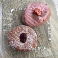 Mixed berry jelly filled, strawberry kiwi  at Deviant Donuts in Mystic