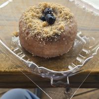 Yum! Blueberry. at Deviant Donuts in Mystic