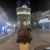 Dark chocolate scoooooop  at Stromboli in Pontevedra