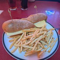 Vegan cheese and tomato sandwich at The City Cafe in Edinburgh