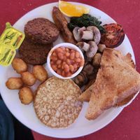 vegan Scottish breakfast at The City Cafe in Edinburgh