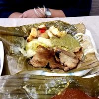 tamale, potatoes, and 'bacon' at Ste Martaen in Chicago