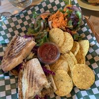 vegan panini  at Le Gibard in Tadoussac