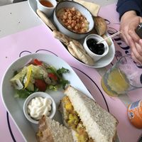 Fishless Finger Sandwich & Hummus Board at Darcies's Tearooms in Llandudno