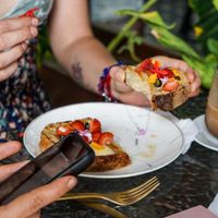 Toast vegano at Justo in Merida