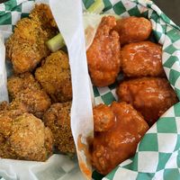 Vings - cauliflower wings; lemon pepper and buffalo  at Vined The Vegan Experience in North Charleston