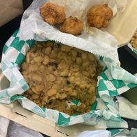 Lima beans over quinoa, and Vings “vegan wings"  at Vined The Vegan Experience in North Charleston