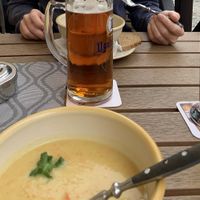 2 mal Senfsuppe mit Landskrone Vollbier und einem Schwarzbier at Bautzener Senfstube in Bautzen