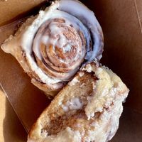 Cinnamon buns   at Foodstory Beach Hut in Aberdeen