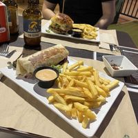 Vegan burger and vegan burrito   at Terral Burger & Drinks in Malaga