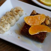 Carrot cake at Soya Comptoir Bio in Paris