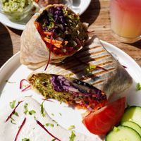 Falafel Wrap at Soya Comptoir Bio in Paris