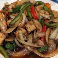 spicy basil tofu at Passion Fusion Grille in Graham