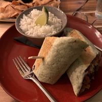 Beaf burrito   at Vegan Street in Calgary