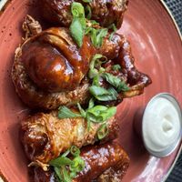 BBQ wings!  at Vegan Street in Calgary