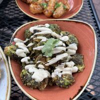 Brussel sprouts  at Vegan Street in Calgary