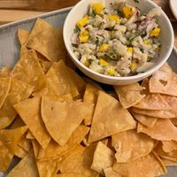 Vegan Ceviche with Tortilla Chips at Vegan Street in Calgary