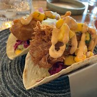 No-fish tacos at Vegan Street in Calgary