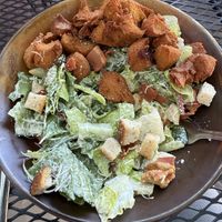 Caesar Salad with Seitan Bites  at Vegan Street in Calgary