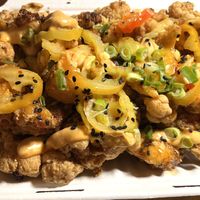 Sweet chili cauliflower   at Vegan Street in Calgary