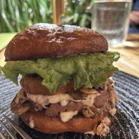 Truffle mushroom burger 🍔   at Vegan Street in Calgary