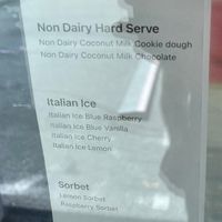 Coconut based hard ice cream, sorbet & Italian ice.  at Sundae Drive in Brookline