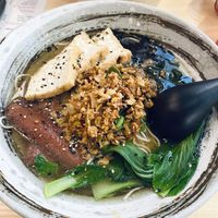 Vegan black garlic ramen with added tofu  at Maki & Ramen - St James Quarter in Edinburgh