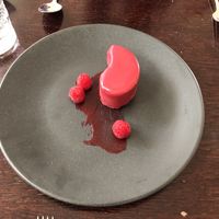 Raspberry teardrop  at 1 Lombard Street in London