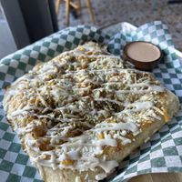 Cheesy garlic and za’atar   at Levant in Toronto