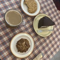Peanut Cookie, Latte, Chocolate Coconut Cake and Apple Crumble Donut.   at Free-D.E Bakery in Daegu