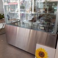 Dessert case at Free-D.E Bakery in Daegu