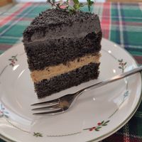 Black sesame cake #Veganuary at Free-D.E Bakery in Daegu