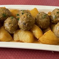 Meatballs and Potatoes   at Casa Tino in Cadiz