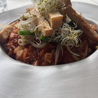 Kimchi pasta (main course nr 1)  at Soo Good Vegan Restaurant - 好素純素餐廳 in Hong Kong Island