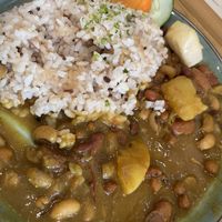 Bean curry with amazing multigrain rice at MUM Veggie Cafe - MUM 日常野菜料理 in Kowloon