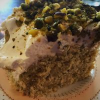Pistachio cream cake  at Cumbia Kitchen - Cafe Bar in St Leonards