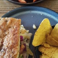 Vegan chorizo and black pudding focaccia at Cumbia Kitchen - Cafe Bar in St Leonards