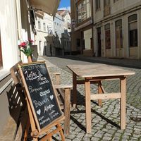 Cozy street at Juntos á Mesa in Figueira Da Foz