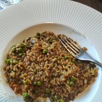 Started eating forgot to take a picture. Wild mushroom resoto. Very nice at Luciano Bar & Bistro in Peterlee