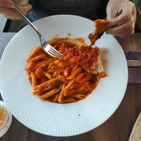 Penne Arrabiatta a little spicy but very nice. at Luciano Bar & Bistro in Peterlee