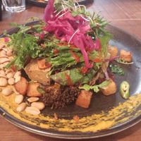 Vegan stack at Servd in Westport