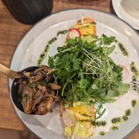 Avocado toast with wild mushrooms at Servd in Westport