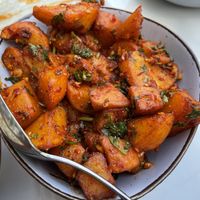 Small fried and herbed potatoes  at Ikrams in Konstanz