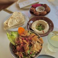 Falafel, Hummus bil Tahine, Fatoush Salat  at Ikrams in Konstanz