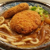 Pumpkin katsu curry with udon noodles (vg) at Kineya Mugimaru in North London