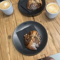 vegan buns and oat flat whites at Po Drodze in Warsaw