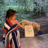 The mascot - big hit with the kids! at Sunflower Cafe in West Glacier