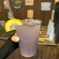 vodka huckleberry lemonade   at Sunflower Cafe in West Glacier